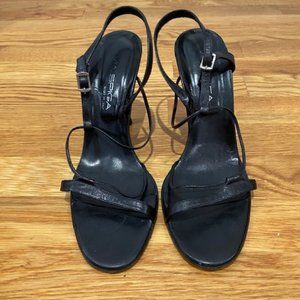 Via Spiga Black Strappy Heels